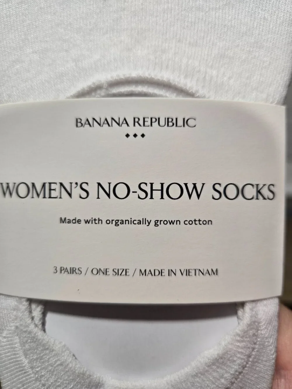 Banana Republic 3-Pairs Women's No-Show White Socks, New with Tags, Retails $25
